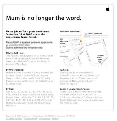 Apple Event Invitation